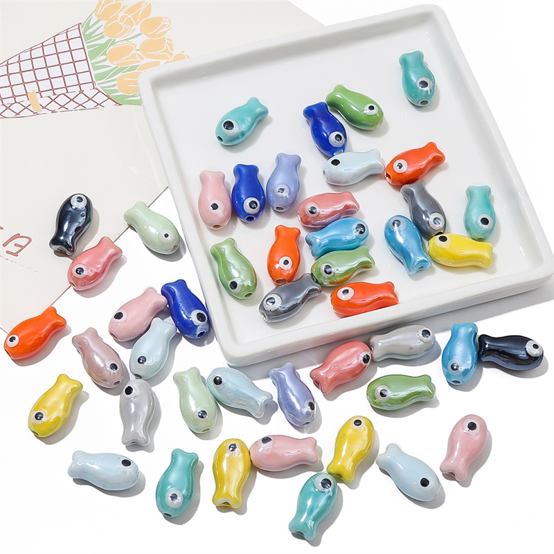 10Pcs Vintage Fish Ceramic Bea – Phone Accessories Chain Bewertung und Preis