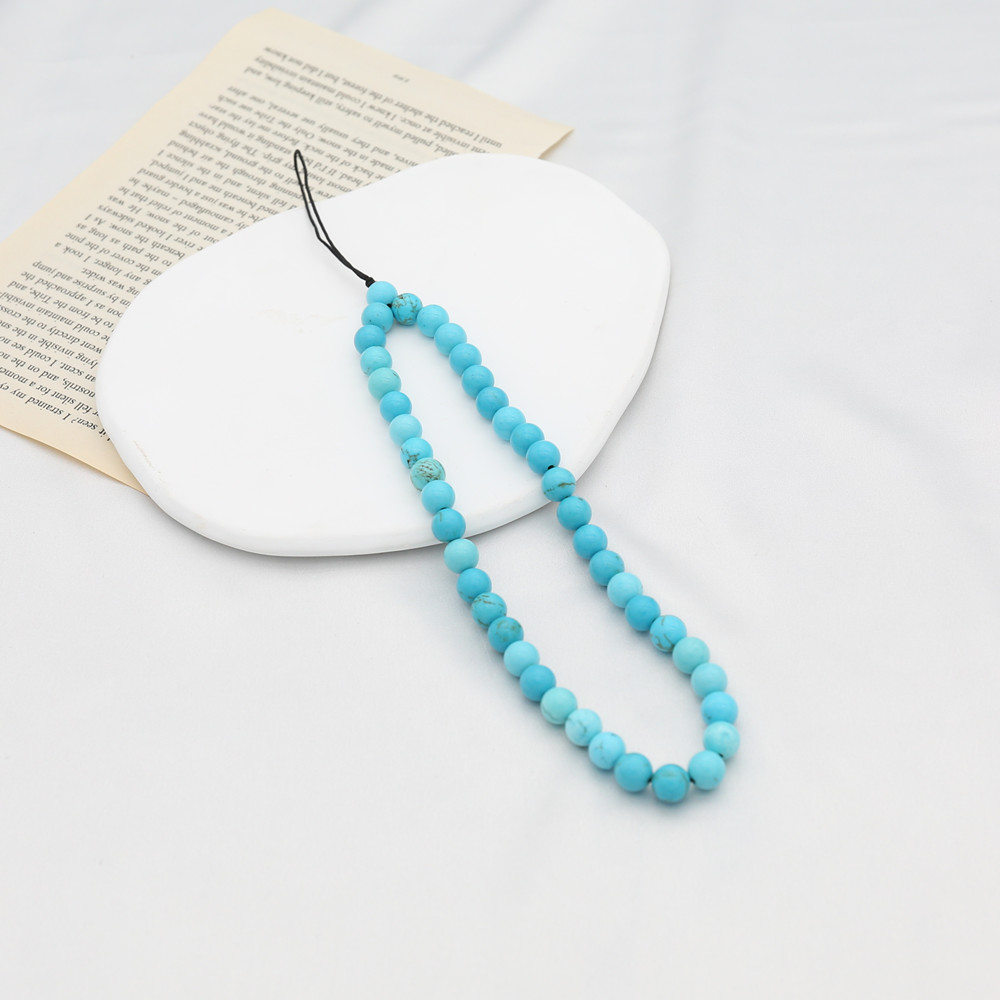 8MM Blue Turquoise Beaded Mobi – Phone Accessories For Men Bewertung und Preis