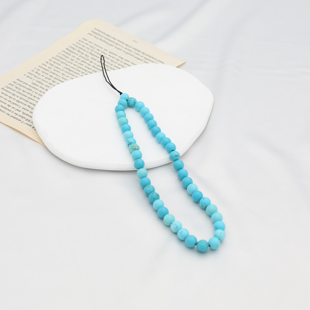 8MM Blue Turquoise Beaded Mobi – Phone Accessories For Men Bewertung und Preis