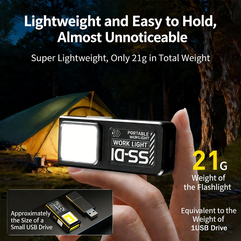 Mini COB LED Flashlight Rechar – Type C Adapter Bewertung und Preis