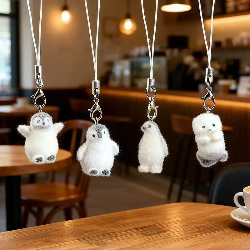 5pcs Flocking Small Penguin Re – Phone Accessories Chain Bewertung und Preis