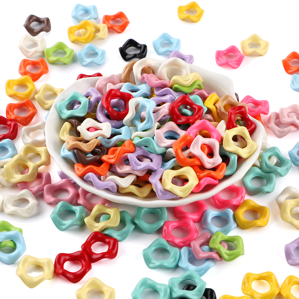 25Pcs15MM Wavy Big Hole Stack  – Phone Accessories Chain Bewertung und Preis